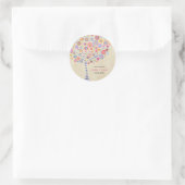 Tree Wedding Name Sla de Sticker Date Label op (Tas)