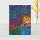 "Tree"-Wenskaart Kaart (Gele Bloem)