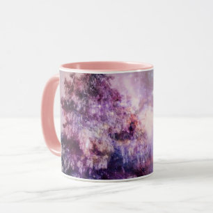 Tree Winter Wonderland Roze Paarse Art Mok Cup