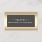 Tree Women Silhouette, Gold Yoga Instructor Visitekaartje (Achterkant)