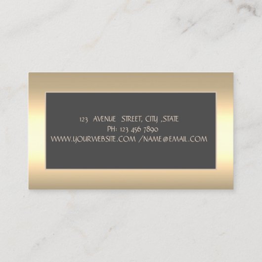 Tree Women Silhouette, Gold Yoga Instructor Visitekaartje (Achterkant)