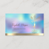 Tree Women Silhouette, Holographic Yoga Instructor Visitekaartje (Voorkant)