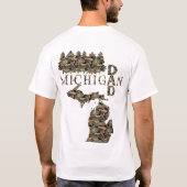 Treebark Michigan Dad | Vaderdag Cadeau T-shirt (Achterkant)