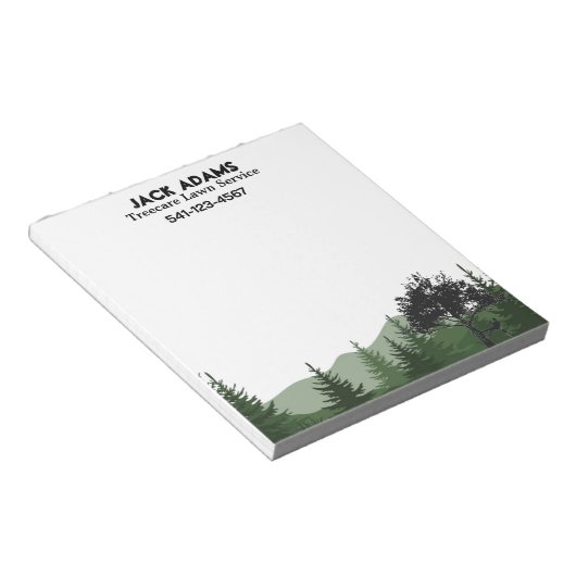 Treecare Lawn Service Note Pad Notitieblok (Schuin)