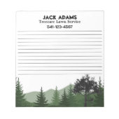 Treecare Lawn Service Note Pad Notitieblok (Voorkant)