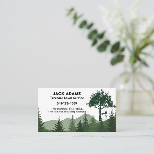 Treecare Lawn Service Visitekaartjes (Staand voorkant)