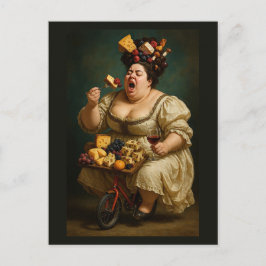 "Treed licht, eet zwaar" surrealistisch kunstwerk Briefkaart