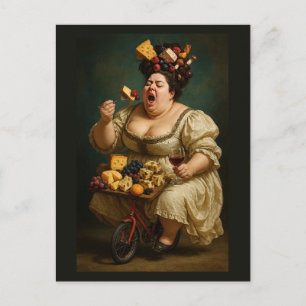 "Treed licht, eet zwaar" surrealistisch kunstwerk Briefkaart