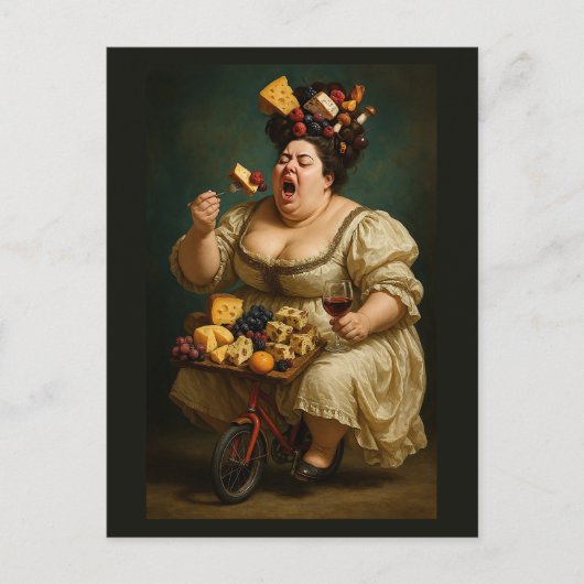 "Treed licht, eet zwaar" surrealistisch kunstwerk Briefkaart (Voorkant)