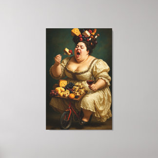 "Treed licht, eet zwaar" surrealistisch kunstwerk Canvas Afdruk