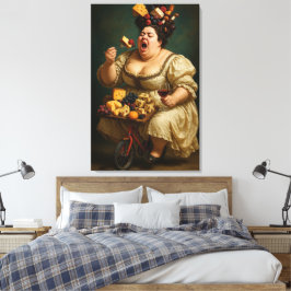 "Treed licht, eet zwaar" surrealistisch kunstwerk Canvas Afdruk