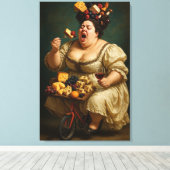 "Treed licht, eet zwaar" surrealistisch kunstwerk Canvas Afdruk (Insitu (Houten vloer))