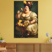 "Treed licht, eet zwaar" surrealistisch kunstwerk Canvas Afdruk (Insitu (Woonkamer))