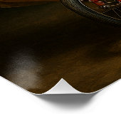 "Treed licht, eet zwaar" surrealistisch kunstwerk Perfect Poster (Hoek)