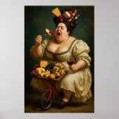 "Treed licht, eet zwaar" surrealistisch kunstwerk Poster (Voorkant)