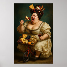 "Treed licht, eet zwaar" surrealistisch kunstwerk Poster