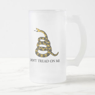 treed me niet aan - libertariër van de gaddenvlag matglas bierpul