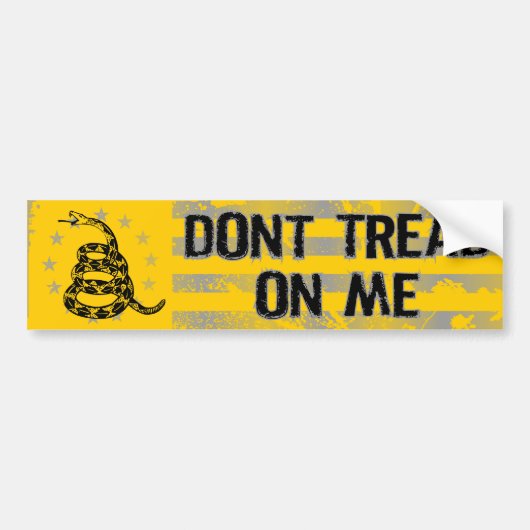 Treed Niet Op Mij Bumpersticker (Voorkant)