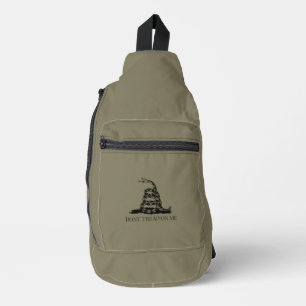 Treed niet op mij, Military Brown Sling Bag