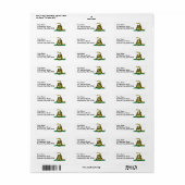 Treed niet op mij witte Adresetiketten Etiket (Full Sheet)