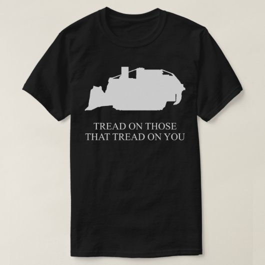 Treed op hen die op je moordenaar lopen t-shirt (Design voorkant)