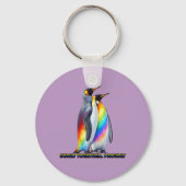 Treed trots trots trots Pride Pinguïns Sleutelhanger (Achterkant)