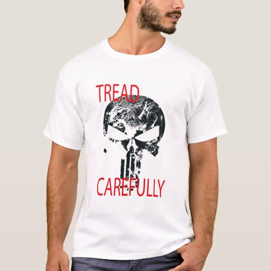 Treed voorzichtig schedel Tshirt (Voorkant)