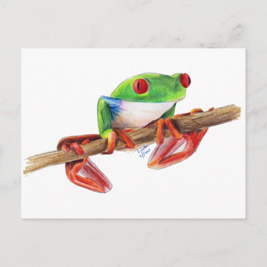 Treefrog boom kikker schattig dier illustratie tek briefkaart (Voorkant)