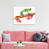 Treefrog boom kikker schattig dier illustratie tek canvas afdruk (Insitu (Woonkamer))