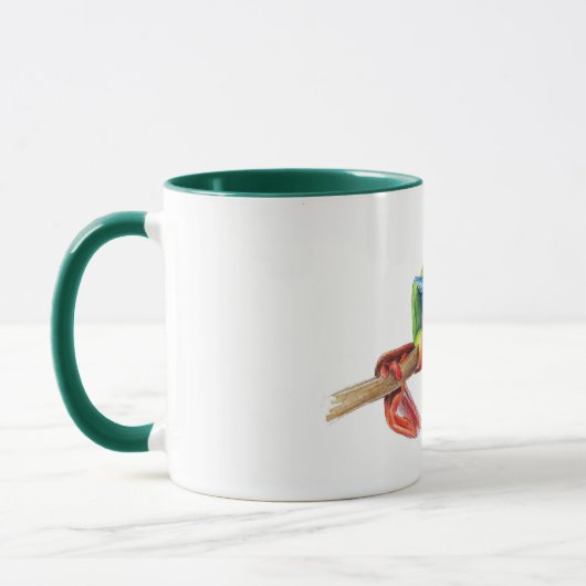Treefrog boom kikker schattig dier illustratie tek mok (Links)