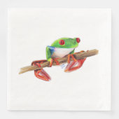 Treefrog boom kikker schattig dier illustratie tek servet (Voorkant)