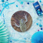 Treefrog op Cedar Fence Papieren Bordje (Feest)