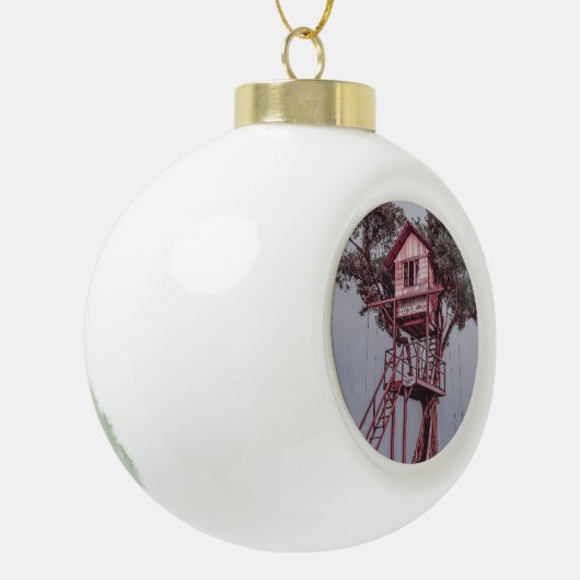 Treehouse - Baños, Ecuador Keramische Bal Ornament (Links)