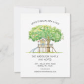 Treehouse Cute Family Moving Announge Aankondiging (Voorkant)