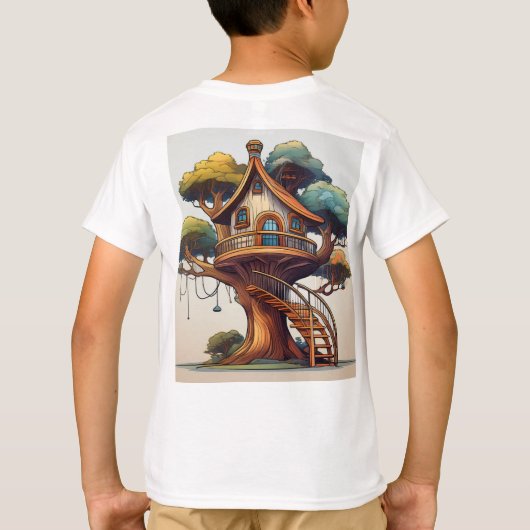 Treehouse Dreams Adventure-Inspired T-Shirt Design (Achterkant)