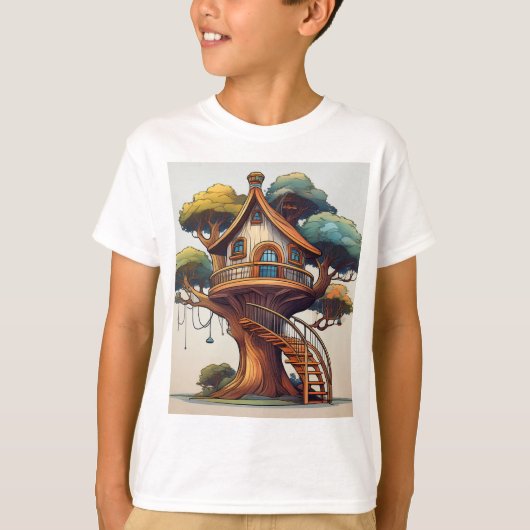Treehouse Dreams Adventure-Inspired T-Shirt Design (Voorkant)