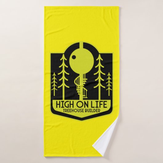 Treehouse jongen terug naar school badhanddoek (Badhanddoek)