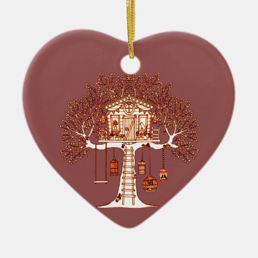 Treehouse Keramisch Ornament (Voorkant)