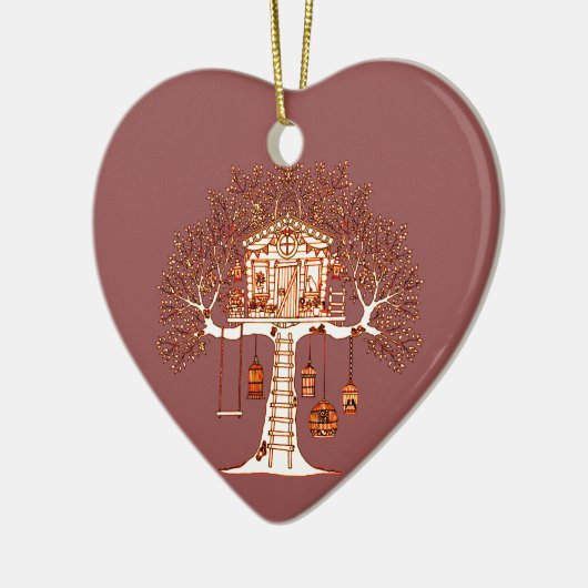 Treehouse Keramisch Ornament (Links)