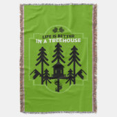 Treehouse Kinder terug naar school Deken (Voorkant Verticaal)