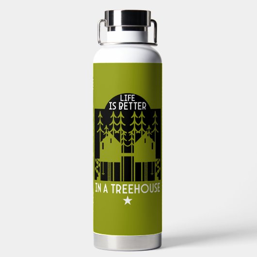 Treehouse Kinder terug naar school Waterfles (Achterkant)