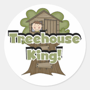 Treehouse King Tshirts en geschenken Ronde Sticker