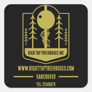 Treehouse Master Builder Vierkante Sticker