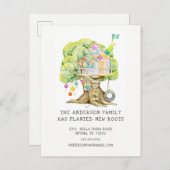 Treehouse Moving Announcement Post Kaart (Voorkant / Achterkant)