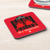 Treehouse Playhouse geschenken en kleding Bier Onderzetter (Linkerzijde)