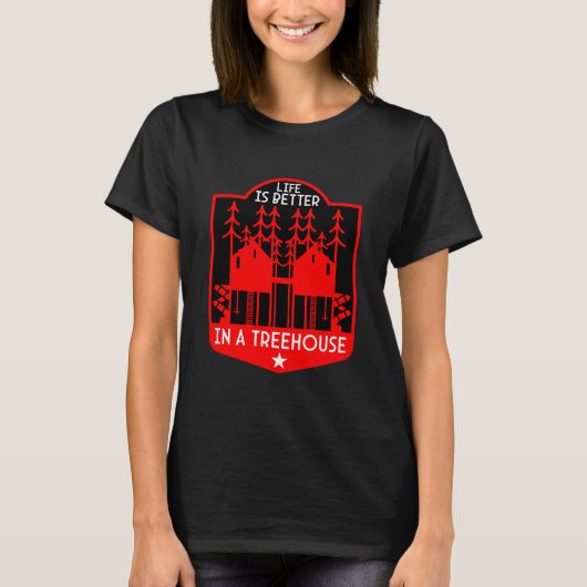 Treehouse Playhouse geschenken en kleding T-shirt (Voorkant)