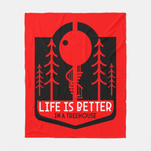 Treehouse Playhouse Terug naar school Fleece Deken