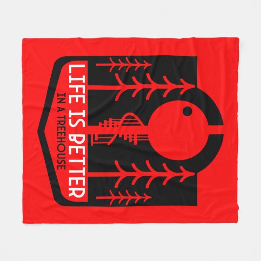 Treehouse Playhouse Terug naar school Fleece Deken (Voorkant (Horizontaal))