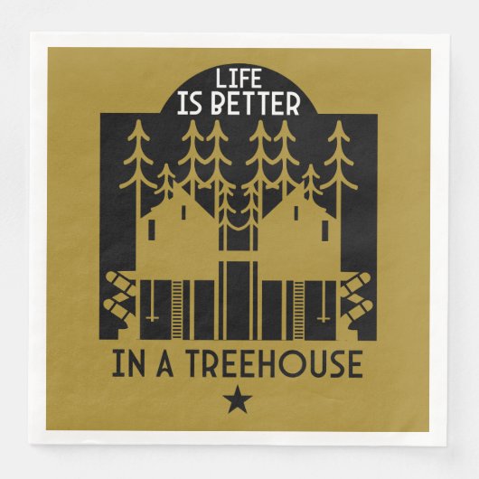 Treehouse Playhouse Terug naar school Servet (Voorkant)