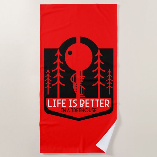 Treehouse Playhouse Terug naar school Strandlaken (Voorkant)